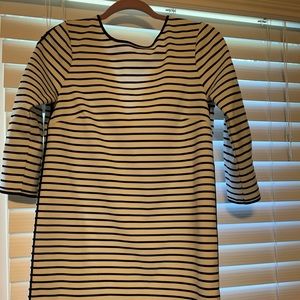 Black and white long sleeve dress